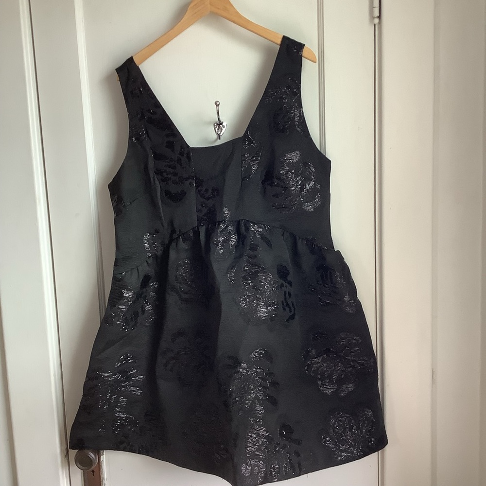 Maeve by Anthropologie cocktail dress. Black on black floral print 16W